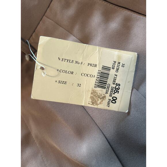 NWT Maltos Men's Dress Pants Cocoa Color Pleats Cuffs size 32 x 31 - Picture 4 of 7